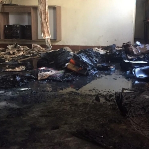 Crianças foram queimadas dentro da creche; 4 morreram (Foto: Natália Jael/Inter TV Grande Minas)