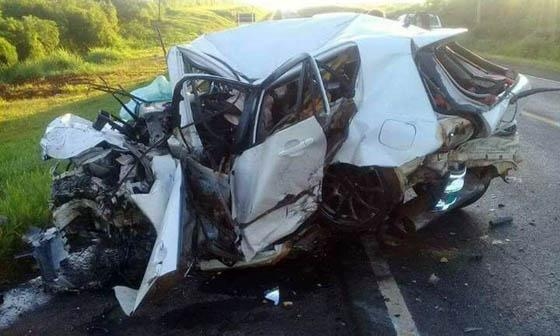 O acidente aconteceu no Km 176, da Ruta VI (Rodovia Juan Leon Mallorquin) Foto: Vaguardia)