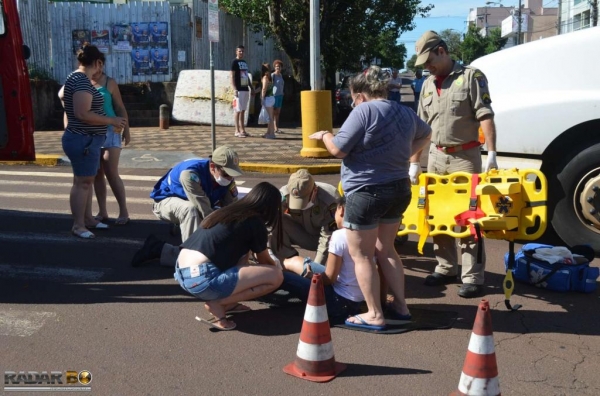 A moto trafegava pela Rua Rui Barbosa que é preferencial  ( Foto: Rada B.O.)