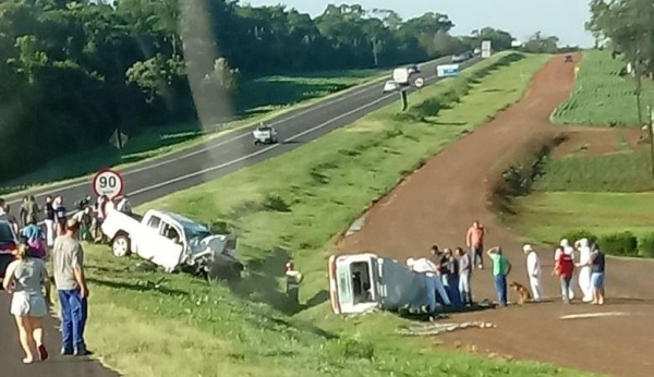 Acidente aconteceu próximo ao trevo de acesso a Vera Cruz (Foto: Divulgação )