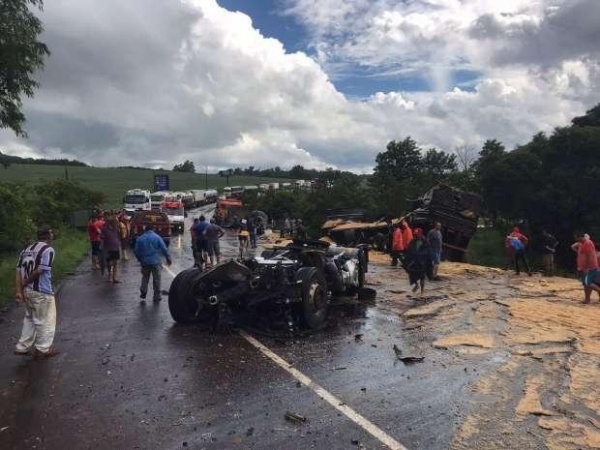 Acidente aconteceu no trecho entre Santa Lúcia e Lindoeste (Foto: CATVE )