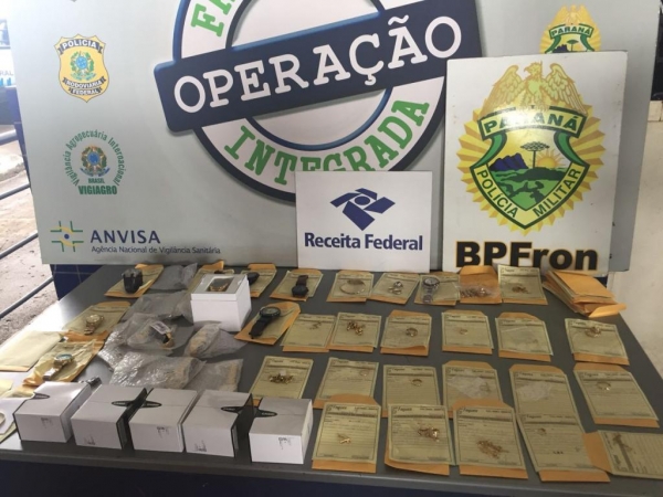 A ação foi do  BPFron ,  Receita Federal e Força Nacional. (Foto: Assessoria)
