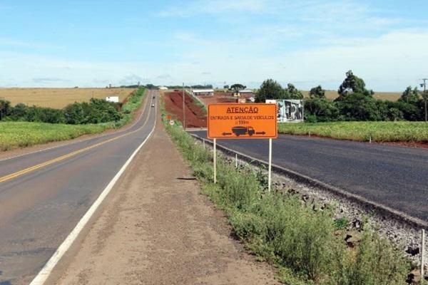 As obras de duplicação desse trecho da BR-163 são de responsabilidade da Empreiteira Castilho. (Foto: Divulgação)
