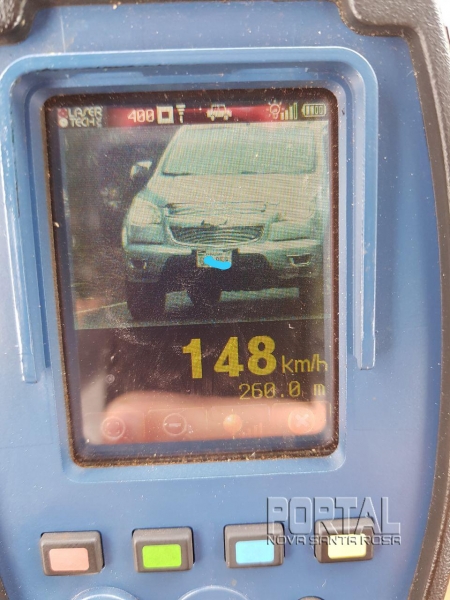 Veículo foi flagrado a 148Km/h.(Foto:PRE)
