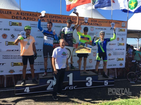 Juliano da Cicles no podium em SC. (Fotos: Colaborador)