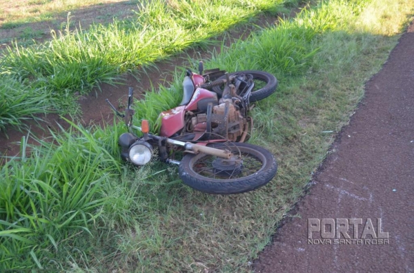A motociclista foi socorrida e encaminhada ao Bom Jesus. (Foto: Bogoni)