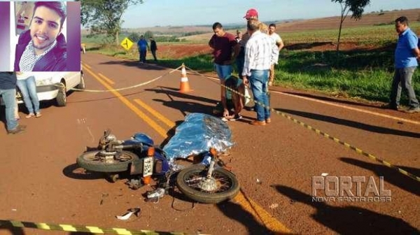 Mateus Pavanelli de 22 anos chegou a ser socorrido pelo Siate, mas morreu no local. (Foto: Teconews Informa)