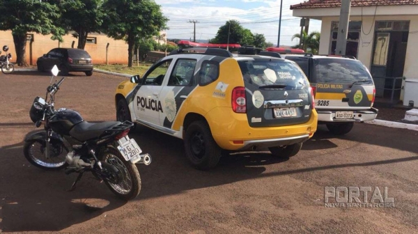 A moto recuperada foi encaminhada para a 48ª DRP. (Foto: Léo Silva)