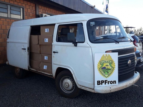 O veículo foi roubado em Foz. (Foto: BPFRON)