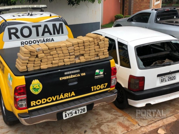 Após pesagem a droga totalizou 83Kg. (Foto: PRE)