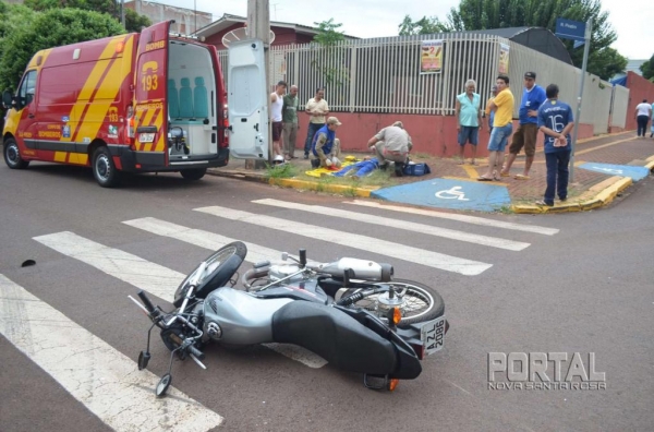 O jovem foi encaminhado para o UPA. (Foto: Bogoni)