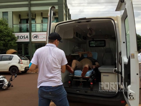 O idoso foi encaminhado para atendimento. (Foto: Portal Nova Santa Rosa)