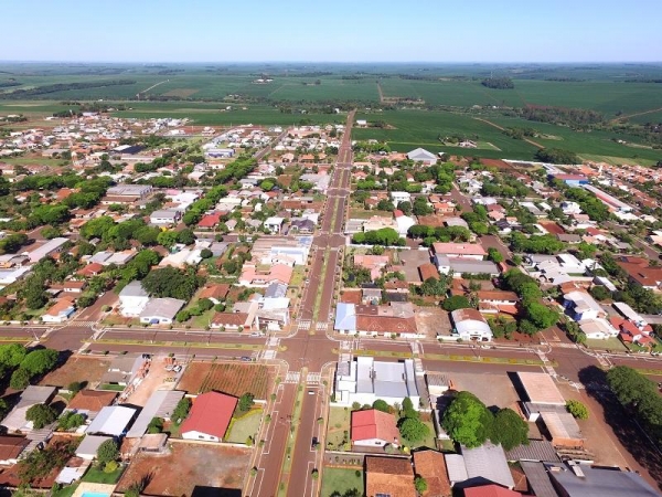 Foto aérea do município de Maripá. (Assessoria)