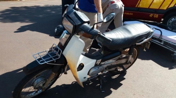Motorista de 88 anos se envolve em acidente no centro de Marechal Rondon (Foto: Fernanda Bourscheidt/AquiAgora.net )