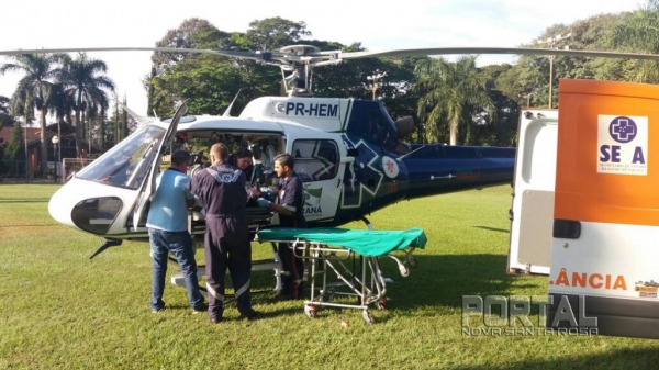 A paciente foi transferida para o Salete. (Foto: Portal Palotina)