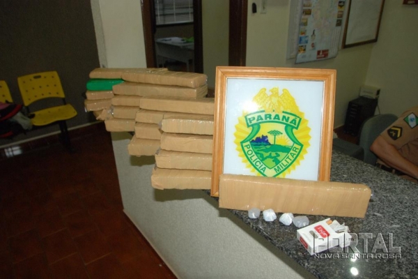 A droga totalizou 33 Kg. (Foto:PM)
