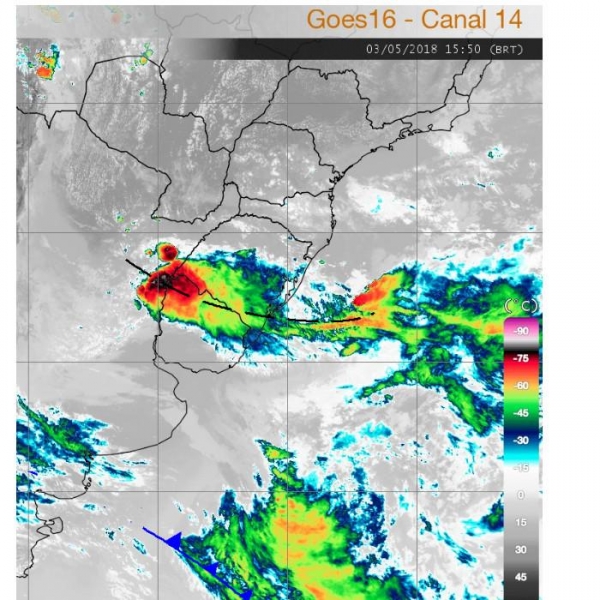  Instabilidade no sul do Brasil provoca pancadas de chuvas no Paraná (Foto: Simepar )