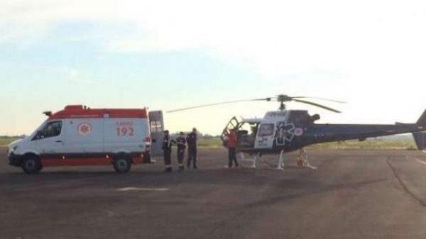 O transporte é feito de helicóptero do Consamu.(Foto: Catve)