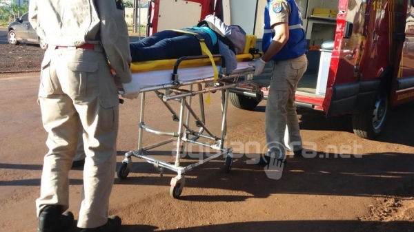 Jovem de 22 anos fica ferida após acidente em Marechal Rondon (Foto: Fernanda Bourscheidt/AquiAgora.net )