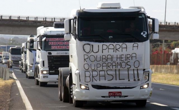 Com a greve, eles cobram o governo para reduzir a zero a carga tributária sobre o diesel. (Foto: Divulgação)