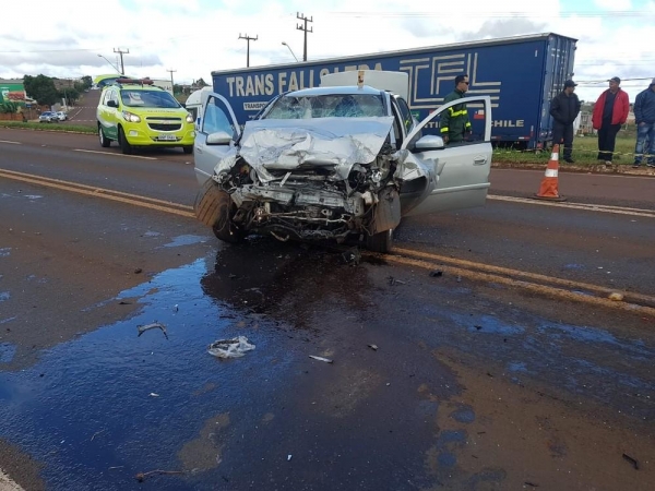 Batida na BR-277 deixou uma criança morta e cinco pessoas feridas (Foto: PRF/Divulgação)