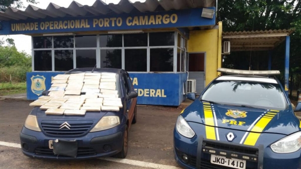 A droga saiu de Ponta Porã no MS. (Foto: PRF)
