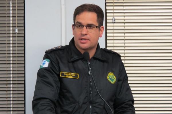 Capitão Tiago Zajac, comandante do Corpo de Bombeiros de Marechal Cândido Rondon. (Foto: Assessoria)