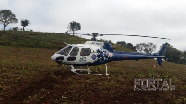 Aeromédico CONSAMU Oeste de Cascavel. (Foto: Marechal News)