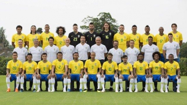 Foto oficial da seleção brasileira Foto oficial da seleção brasileira Foto: Lucas Figueiredo / CBF