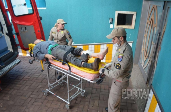 O trabalhador foi encaminhado para o Bom Jesus. (Foto: Bogoni)