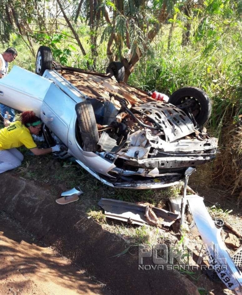 O acidente envolveu o GM Corsa Classic. (Foto Colaborador)