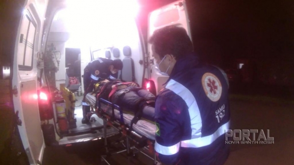 O morador foi encaminhado para o Hospital Beneficente. (Foto: Léo Silva/Radar B.O.)