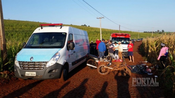 Os corpos das duas vítimas fatais serão encaminhados para o IML em Cascavel. (Fotos: CONSAMU)