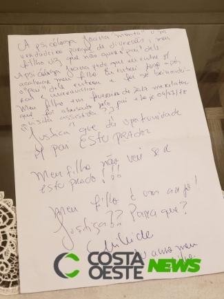 Uma carta da investigadora foi encontrada. (Foto: Portal Costa Oeste)