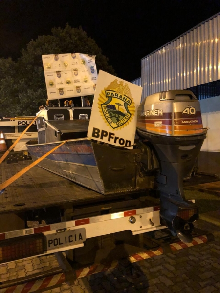A abordagem aconteceu no lago de Itaipu. (Foto: BPFron)