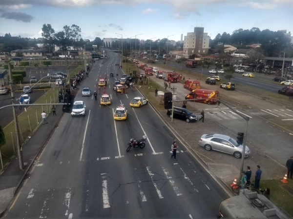 Atropelamento foi na tarde desta terça-feira, em Curitiba (Foto: Luiza Vaz/RPC)