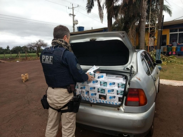 A apreensão foi no trecho da BR 277 em Santa Terezinha de Itaipu. (Foto: PRF)