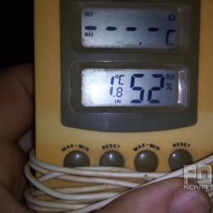 Temperaturas registradas em Palotina. (Foto: Renan Gênero)
