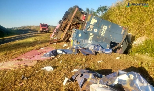 O acidente foi provocado por uma saída de pista.(Foto: Fronteira Online )