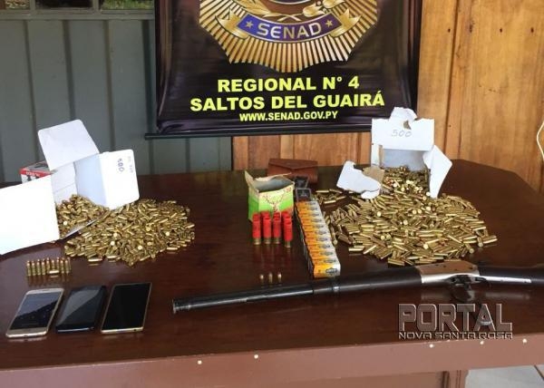 Polícia apreendeu carros, caminhões, barcos, jetskys e muita munição - Foto: Divulgação/Senad