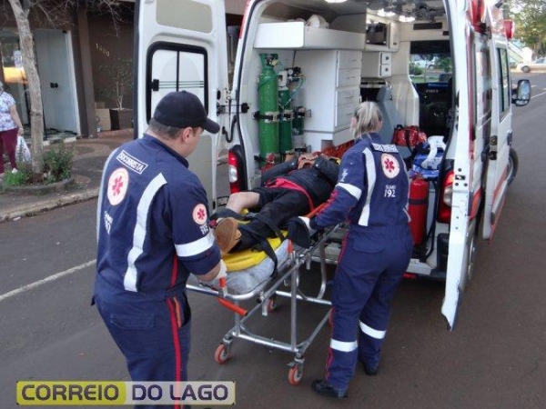 Ele resultou com escoriações em umas das pernas e foi encaminhado ao PAM para receber atendimento médico. (Foto: Correio do Lago)
