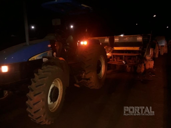 O acidente foi na noite de ontem. (Fotos: Portal Nova Santa Rosa)
