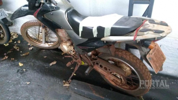 O furto da moto ocorreu no último dia 30 de setembro. (Foto: PM)