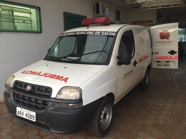 A vítima foi encaminhada para o hospital. (Foto: Portal Nova Santa Rosa)