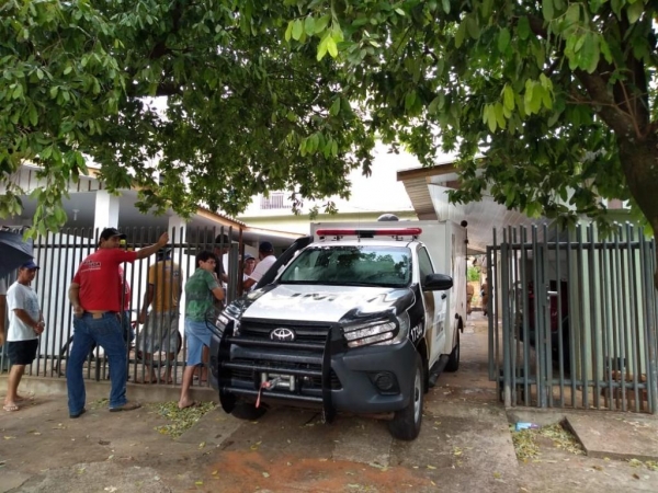 A policia isolou o local . (Foto: Portal Palotina)