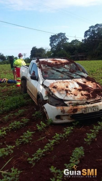 O veículo ficou praticamente destruído. (Foto: Guia SMI)