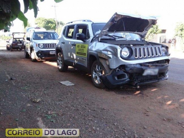 A colisão ocorreu nesta manhã. (Foto: Correio do Lago)