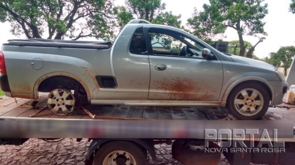Veículo apreendido pela PM de Terra Roxa. (Foto: PM)