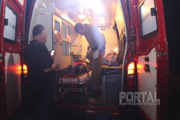 O jovem foi socorrido pelos bombeiros. (Foto: Portal Nova Santa Rosa)