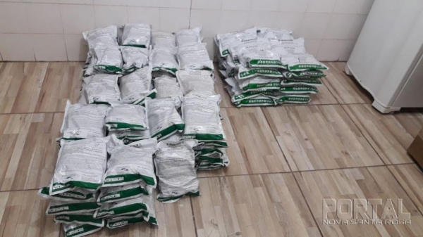 Foram apreendidos  121 kg. (Foto: PM)